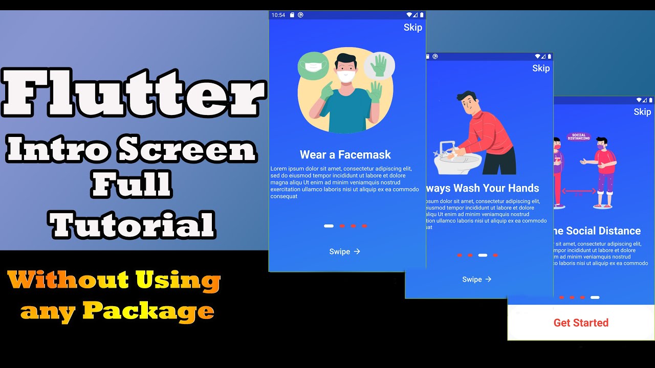 Flutter Intro Screen With Animation | Easy and Full Tutorial