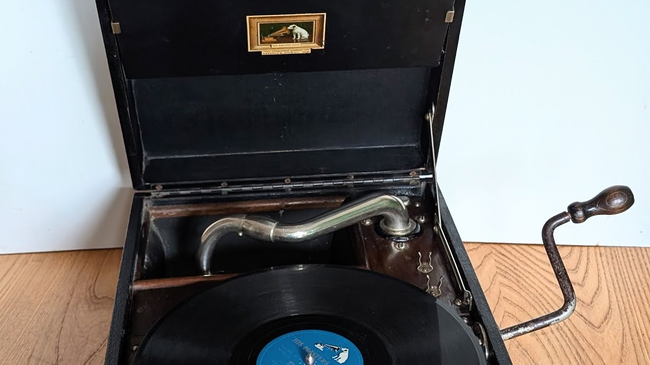 HMV wind up Gramophone, serviced #forsale 