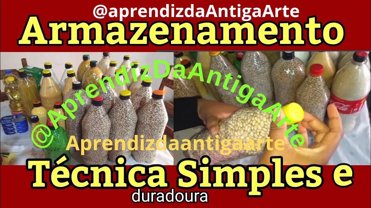 Armazenamento de feijão em garrafa PET | Técnica simples e duradoura
