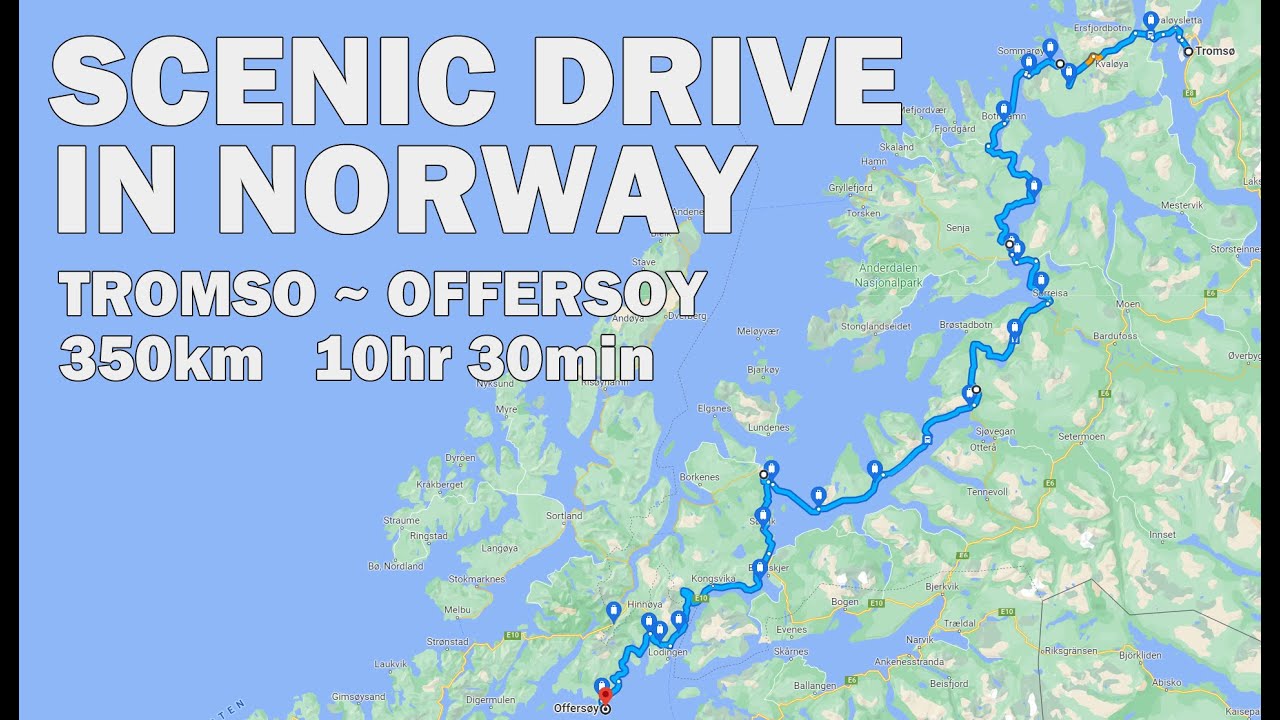 Scenic Drive in Norway From Tromso To Offersoy - Driving Tour 4K
