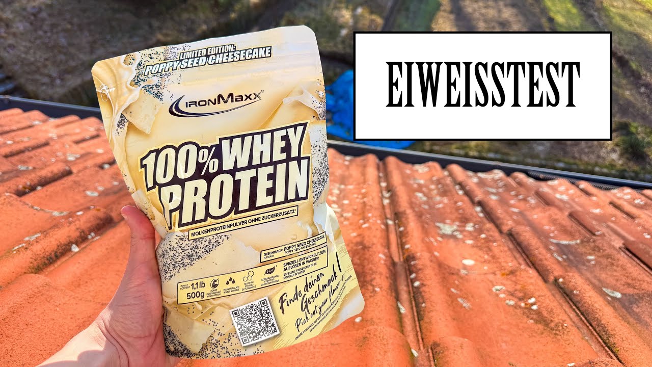 IronMaxx - Poppy Seed Cheesecake (100% Whey Protein) | EIWEISSTEST