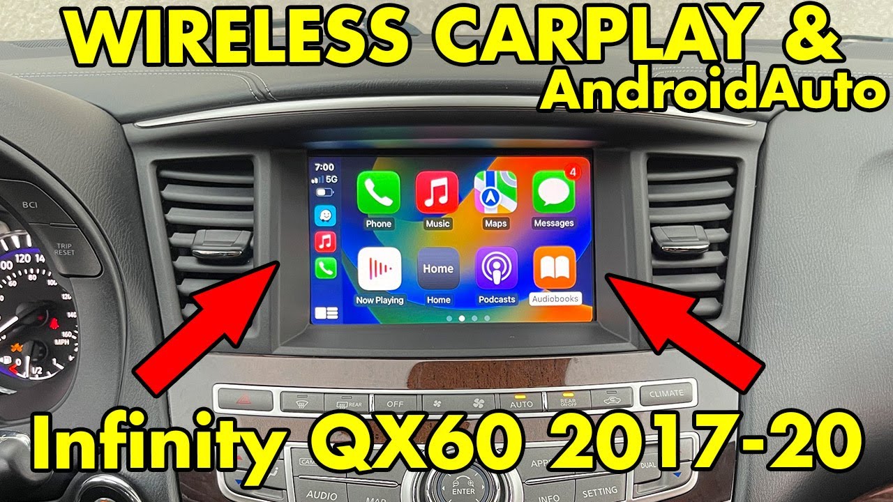 V2 QX60 2017-2020 Infiniti Wireless CarPlay и AndroidAuto