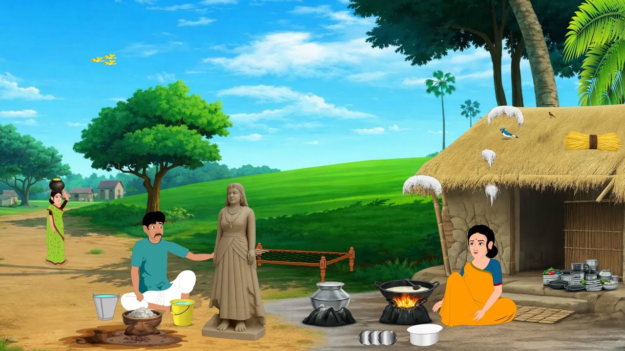 एक गरीब मूर्तिकार का धनी भाग्य | Ek Greeb Murtikar Ka Bhagy | Hindi Kahani | Moral Story | Cartoon 