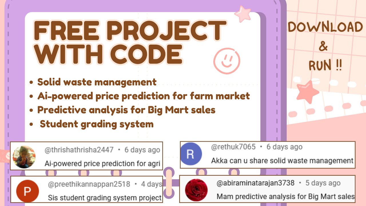 FREE PROJECT WITH CODE TAMIL ✅WASTE MANAGEMENT, BIG MARKET SALES, PRICE PREDICTION & STUDENT GRADING
