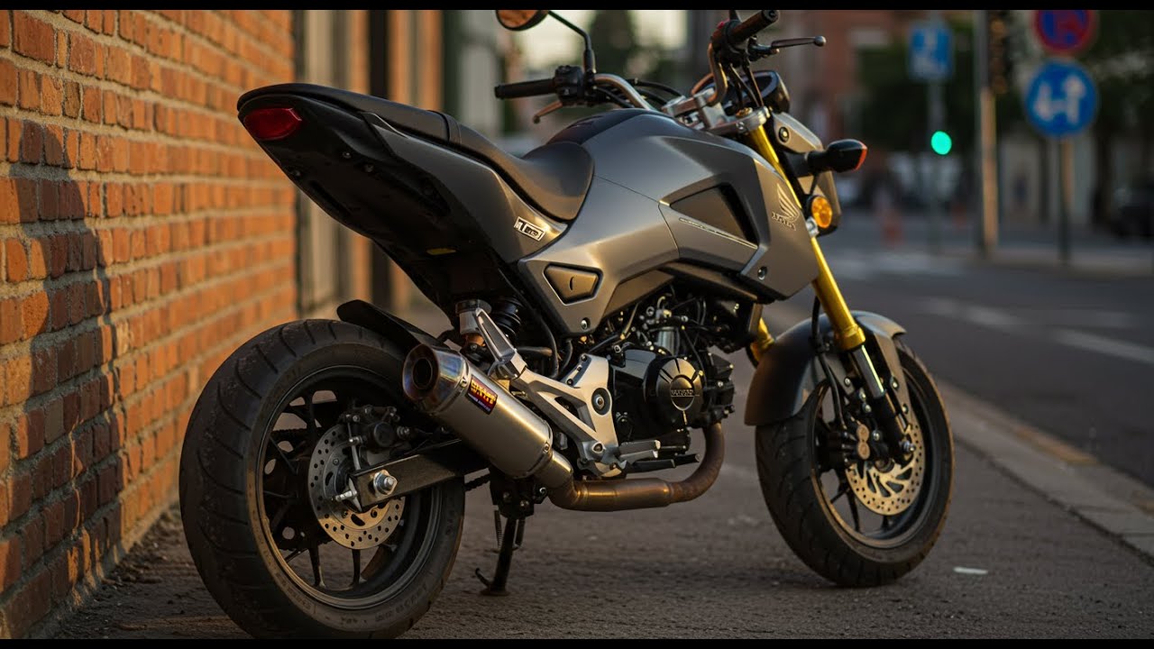 The Honda MSX125 gets a lightweight exhaust system