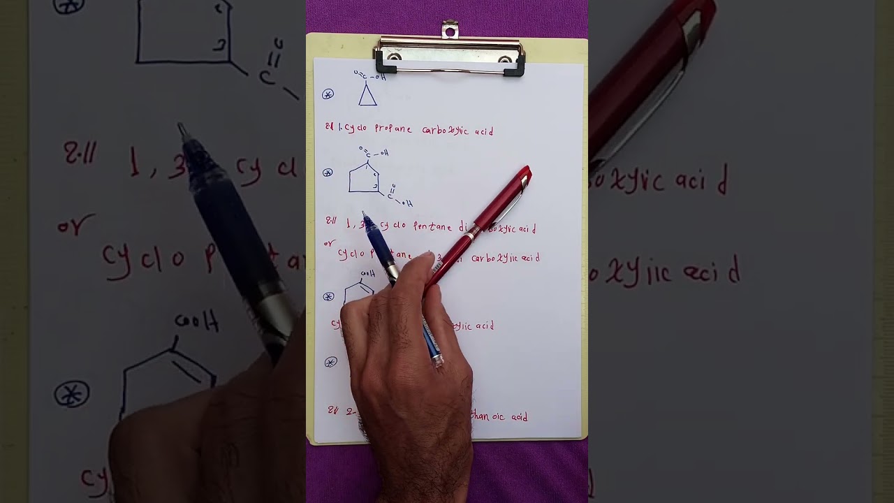 عضويه مرحله ثالثه/ تسمية الاحماض الكاربوكسيلية /م 10
