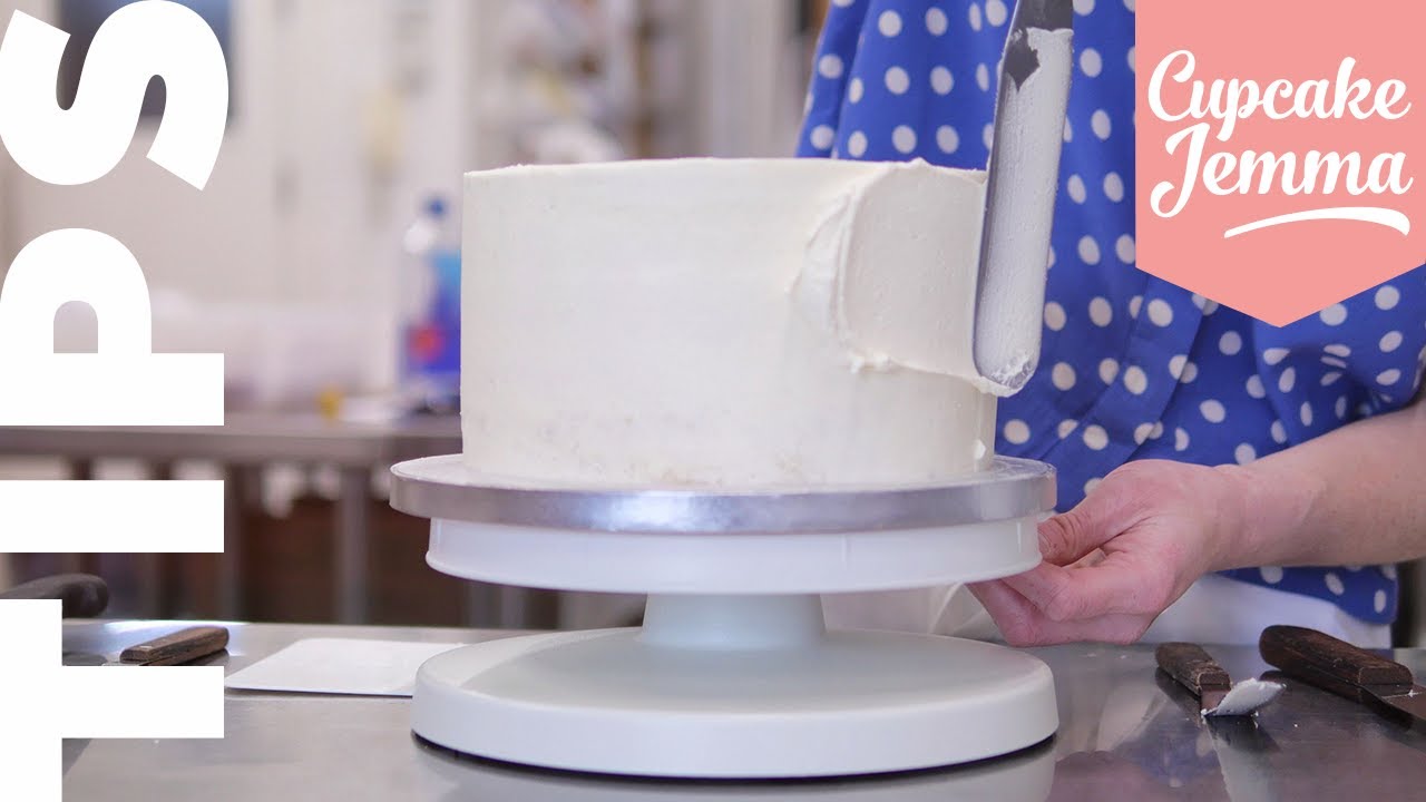 How To Get a Perfect Crumb Coat On Your Cake | How-To & Tutorial | Cupcake Jemma