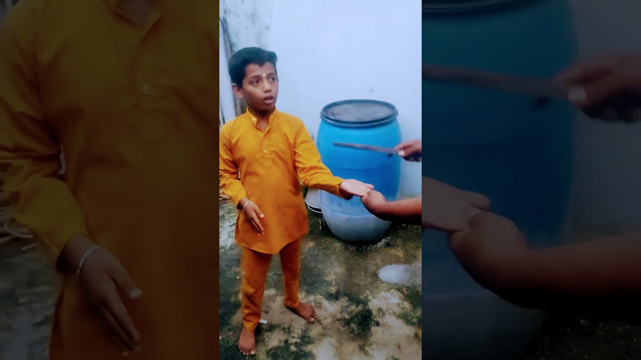 Beating Kid with stick until he cry
