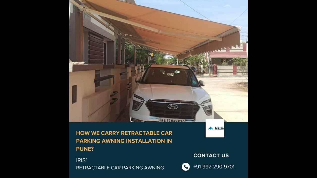 How We Carry Retractable Car Parking Awning Installation in Pune? #iris #pune #awningdealersinpune