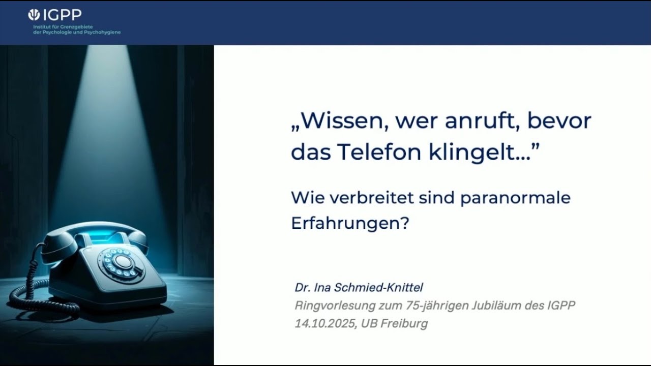 &bdquo;Wissen, wer anruft, bevor das Telefon klingelt &hellip;&ldquo;&ndash; Wie verbreitet sind paranormale Erfahrungen?