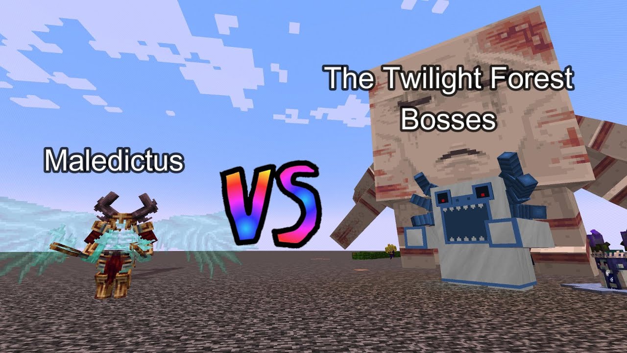 Maledictus vs The Twilight Forest Bosses  Minecraft  Mob Battle