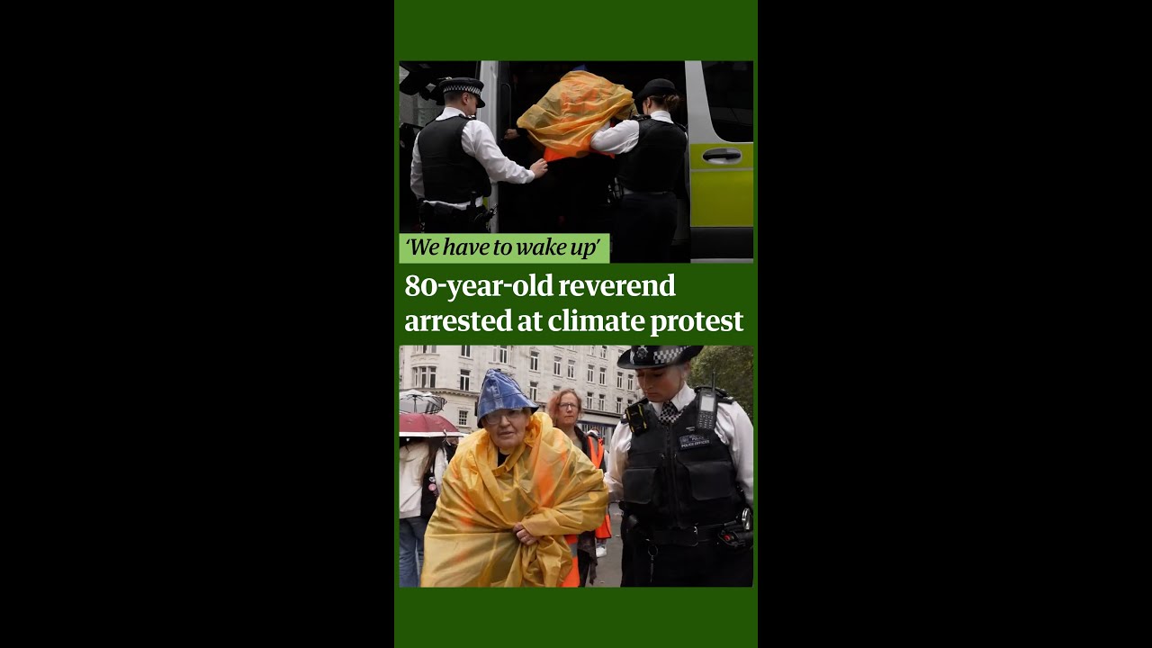 80-year-old reverend arrested at climate protest #shorts