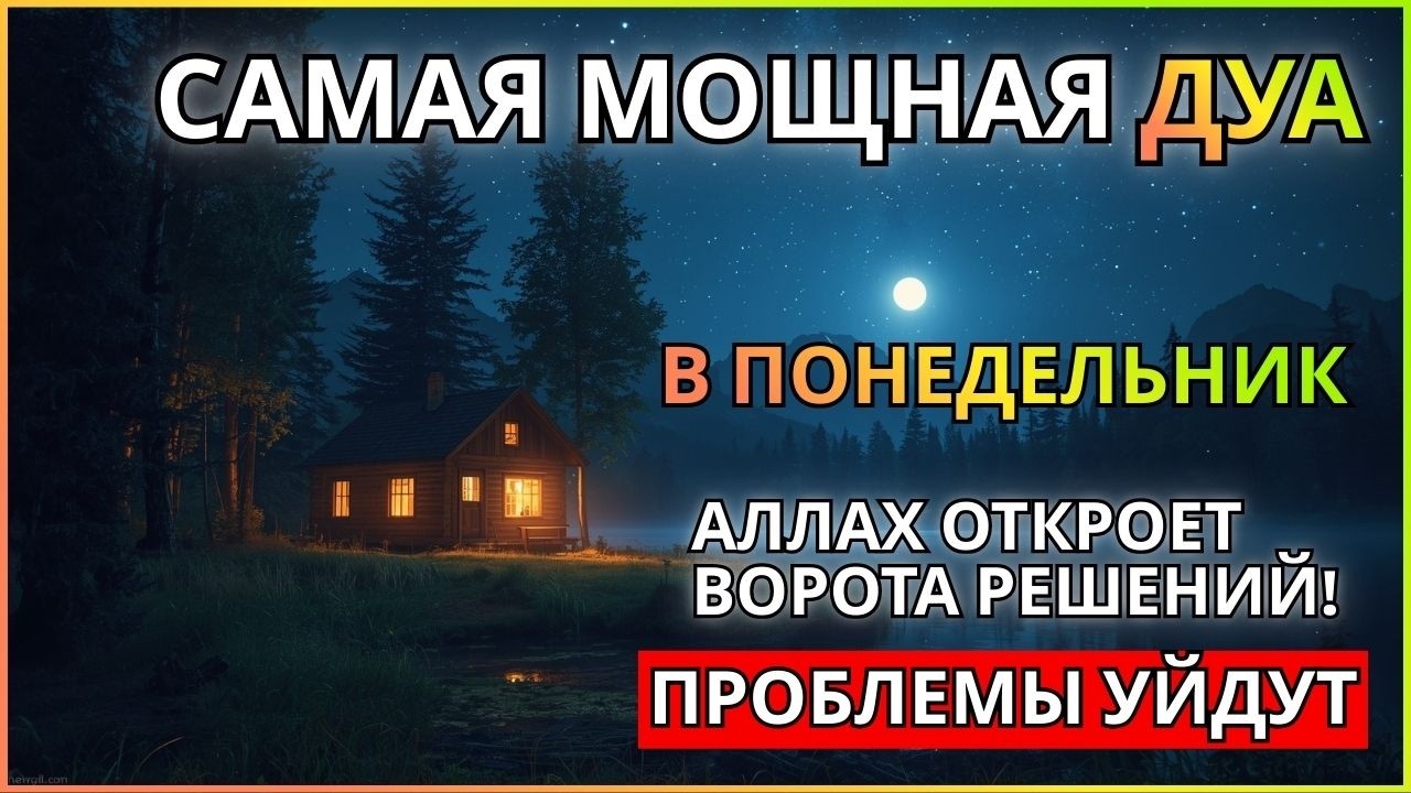 Дуа В ПОНЕДЕЛЬНИК Очень сложные проблемы будут решены #дуа