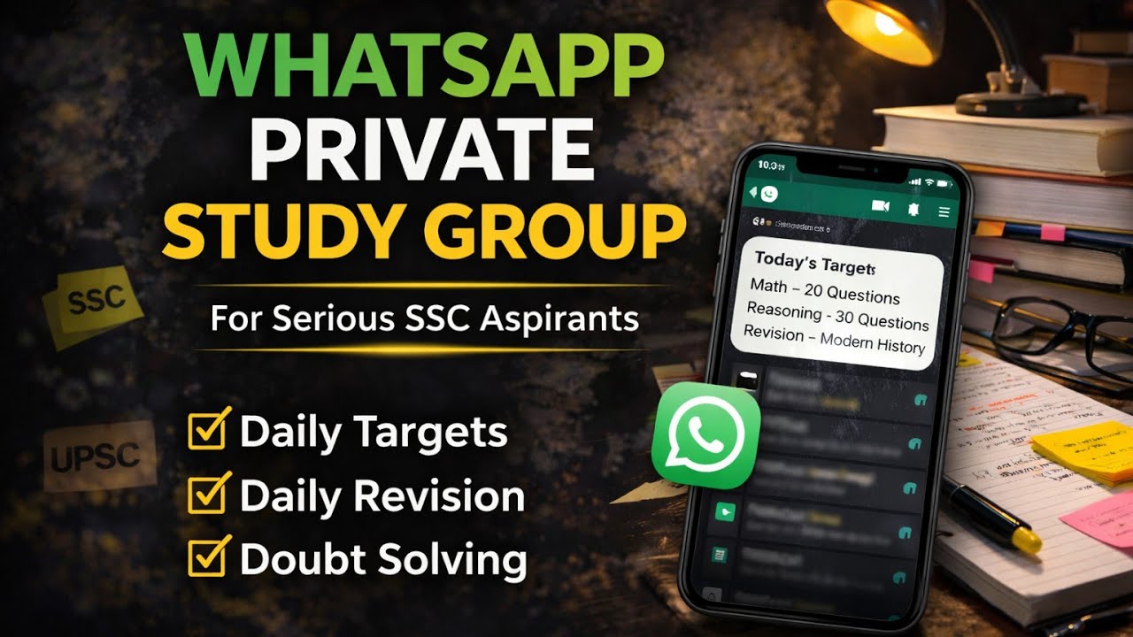 SSC Preparation WhatsApp Group | Daily Targets, Revision & Doubt Solving 