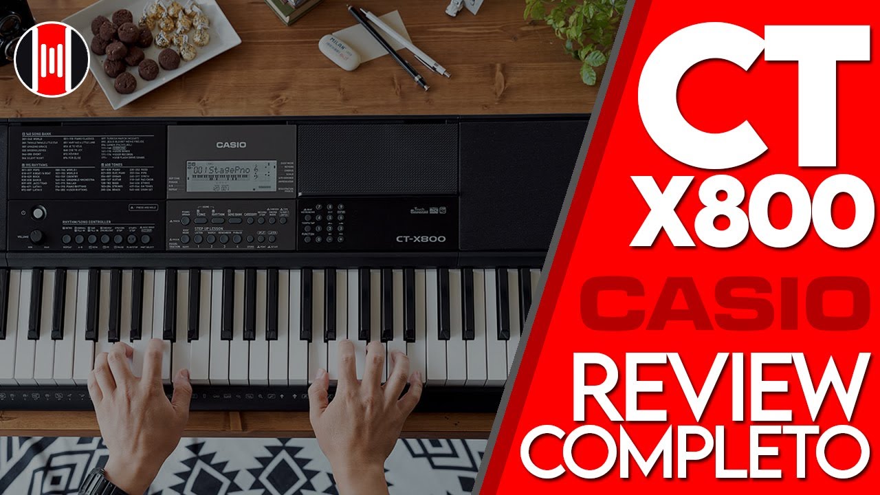 REVIEW COMPLETO CASIO CT-X800 - TECLADO PROFISSIONAL COMPLETO E BARATO! CONFIRA!