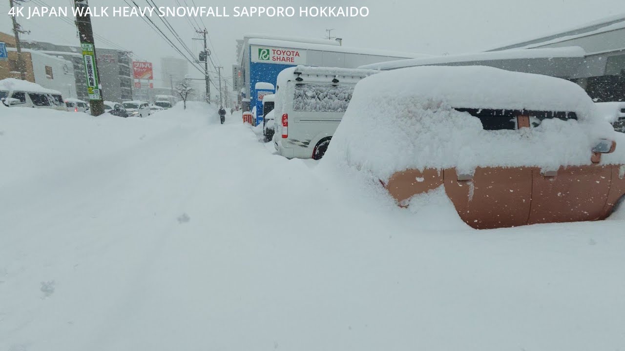 4K Japan Walk the Day after Record Breaking Snowfall Sapporo suburban2026