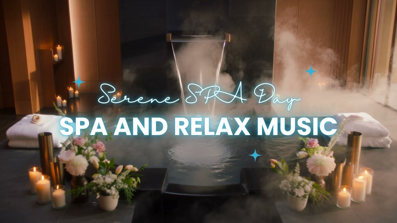 💙 Luxury Indoor Hot Spring Spa & Relax Music | 3 Hours Warm Steam Ambience | Serene SPA Day 🌿