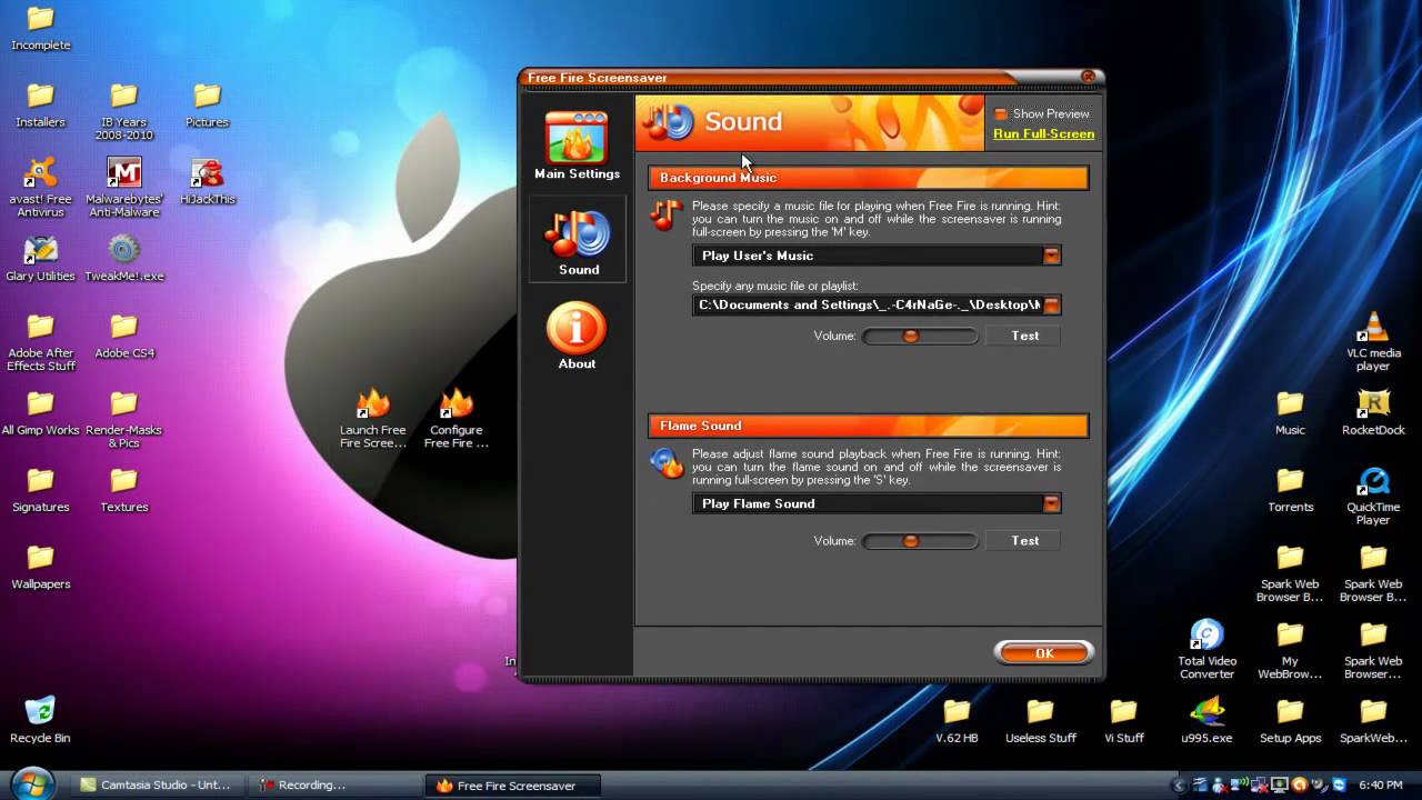 How to get a Blazing Desktop ScreenSaver.