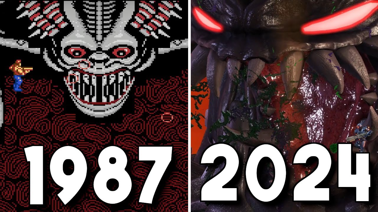 Contra Operation Galuga - All Bosses Comparison Remake VS Original