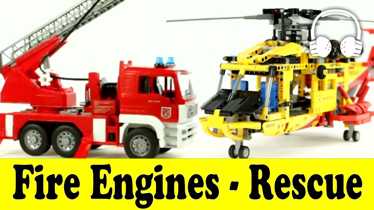 Fire Engines - Rescue - Cars | Family Sing Along - Muffin Songs - пожарная машина