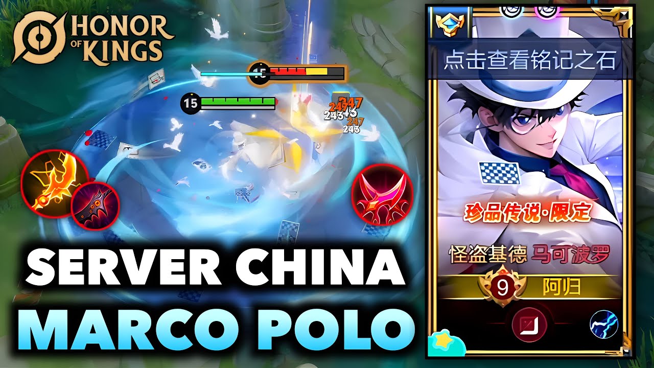 MARCO POLO HOK CHINA | PRO PLAYER GAMEPLAY BUILD & ARCANA | MARCO POLO SKIN KAITO KID
