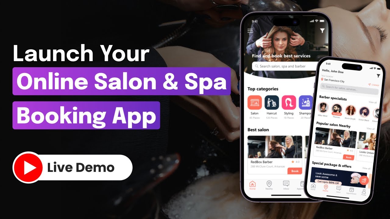 What is an Online Salon & Spa Booking App Like Trafft, Mangomint | Live Demo | Idea Usher