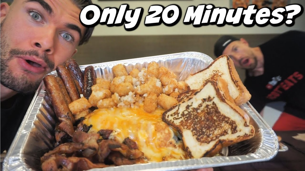 UNDEFEATED BBQ BREAKFAST CHALLENGE! Omelette & BBQ Brisket | Saskatchewan | Man Vs Food