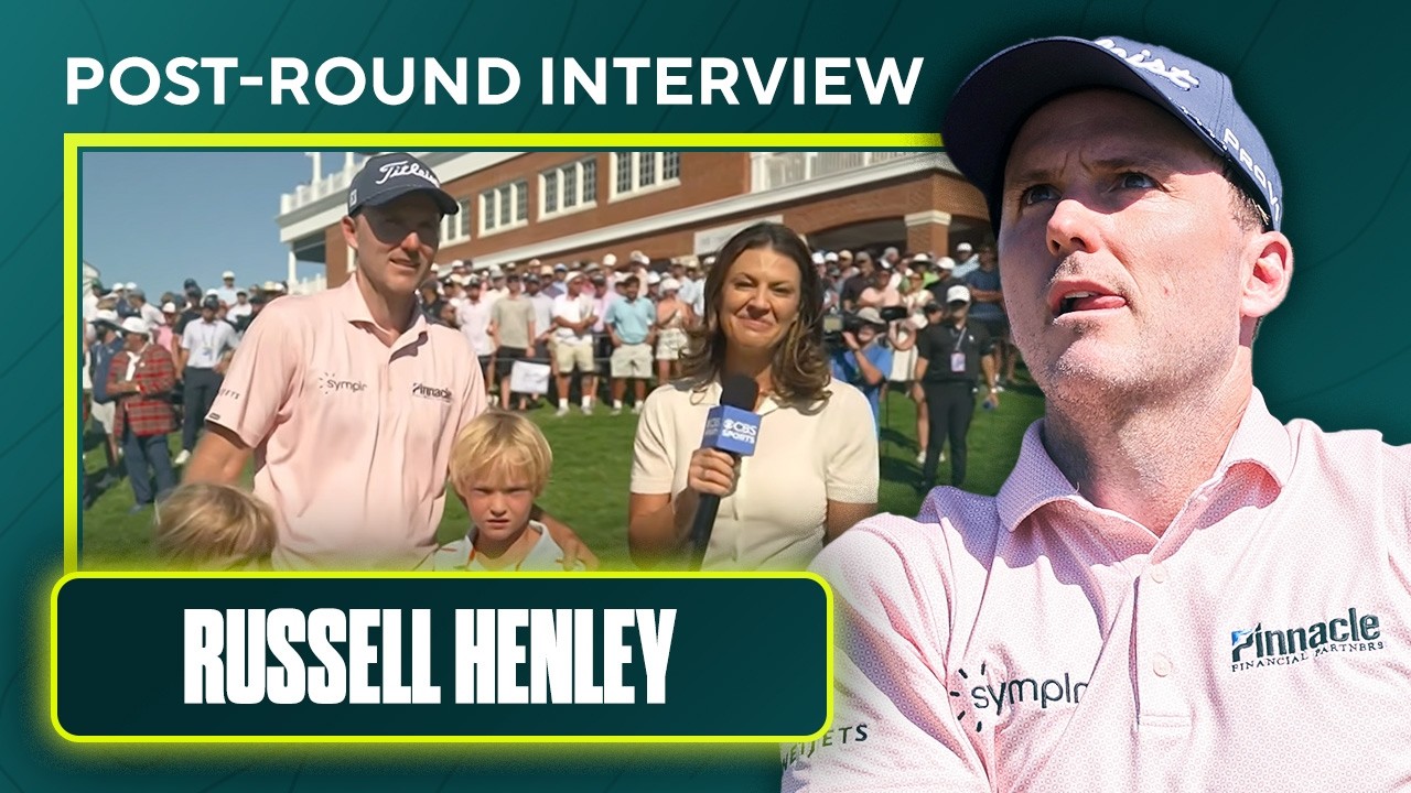 Russell Henley celebrates win at 2026 Charles Schwab Challenge with his three kids 🥹