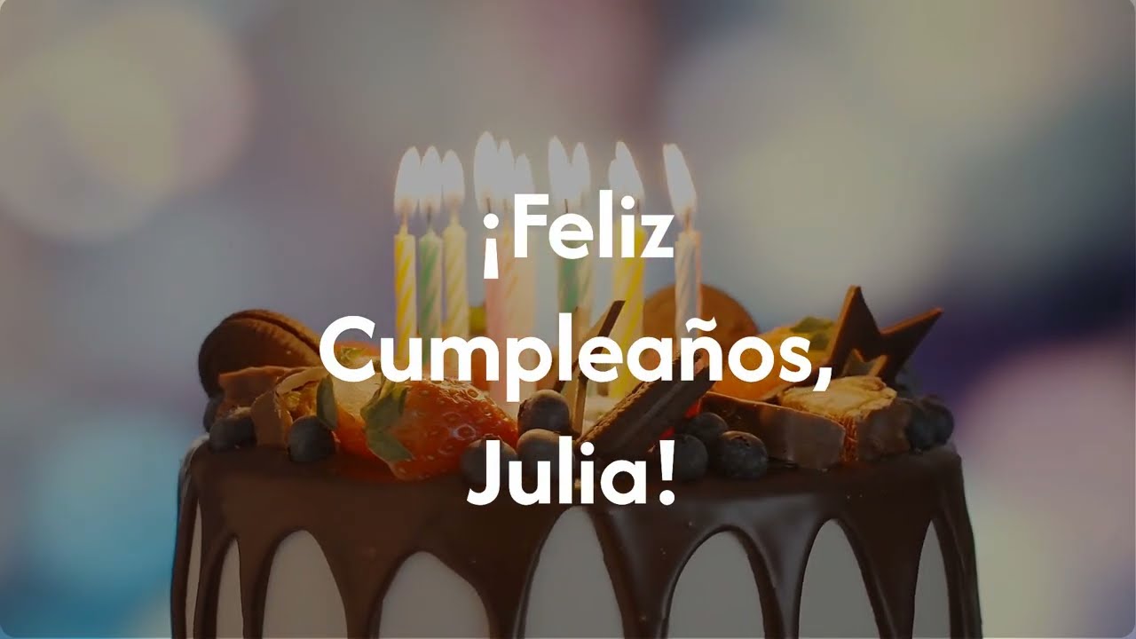 Julia - Bolero Personalizado de Cumpleaños 🎂