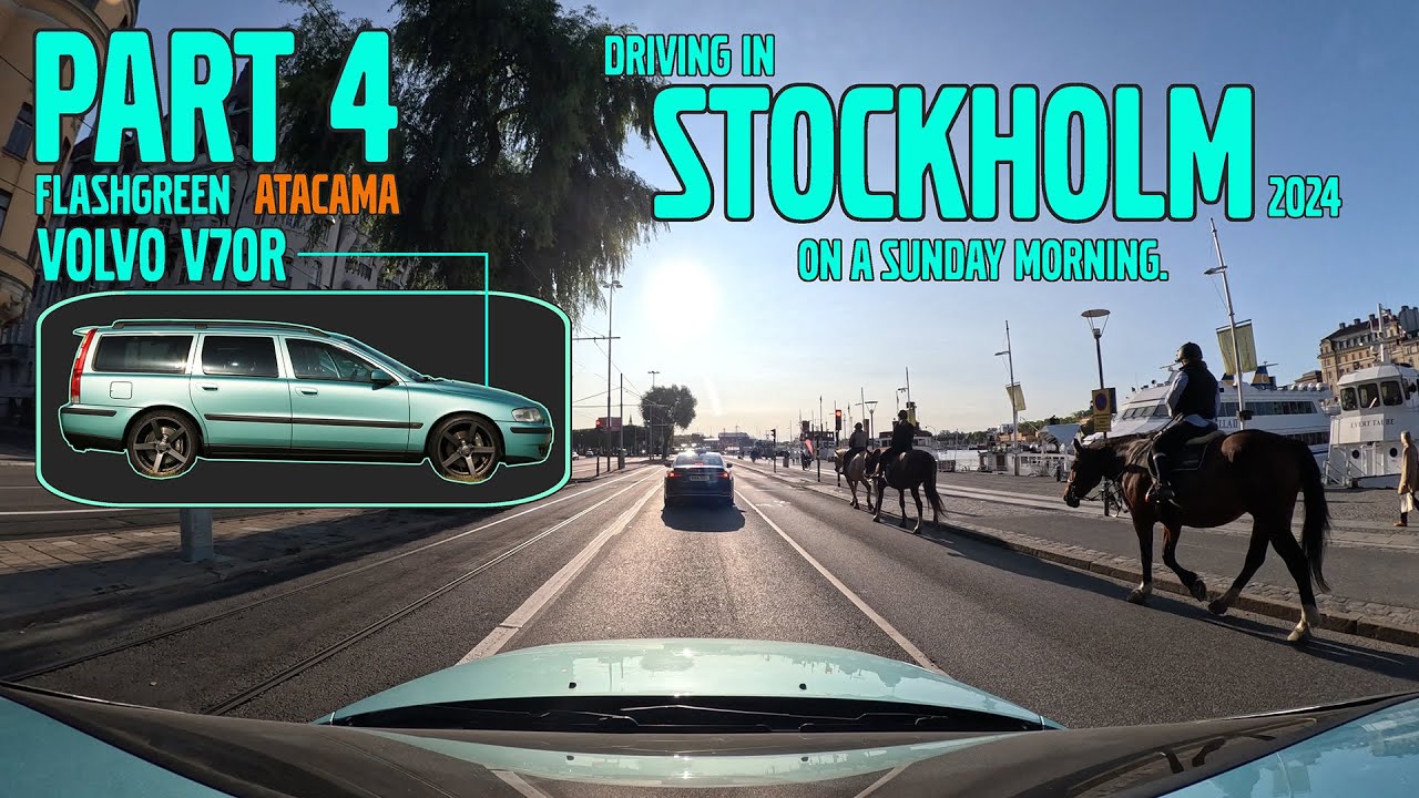 Volvo V70R Part 4. Driving in Stockholm on a sunday morning.