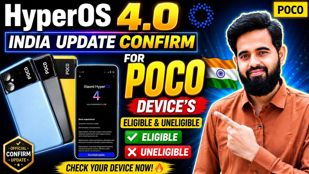 HyperOS 4.0 India Update Confirm For POCO Device's, Eligible & UnEligible POCO Device, India Date