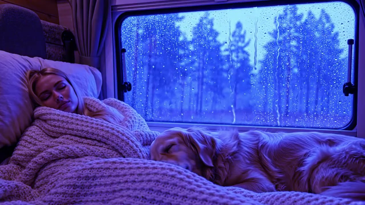 Deep Sleep Rain Sounds with Gentle Thunder for Relaxation and Anxiety Relief