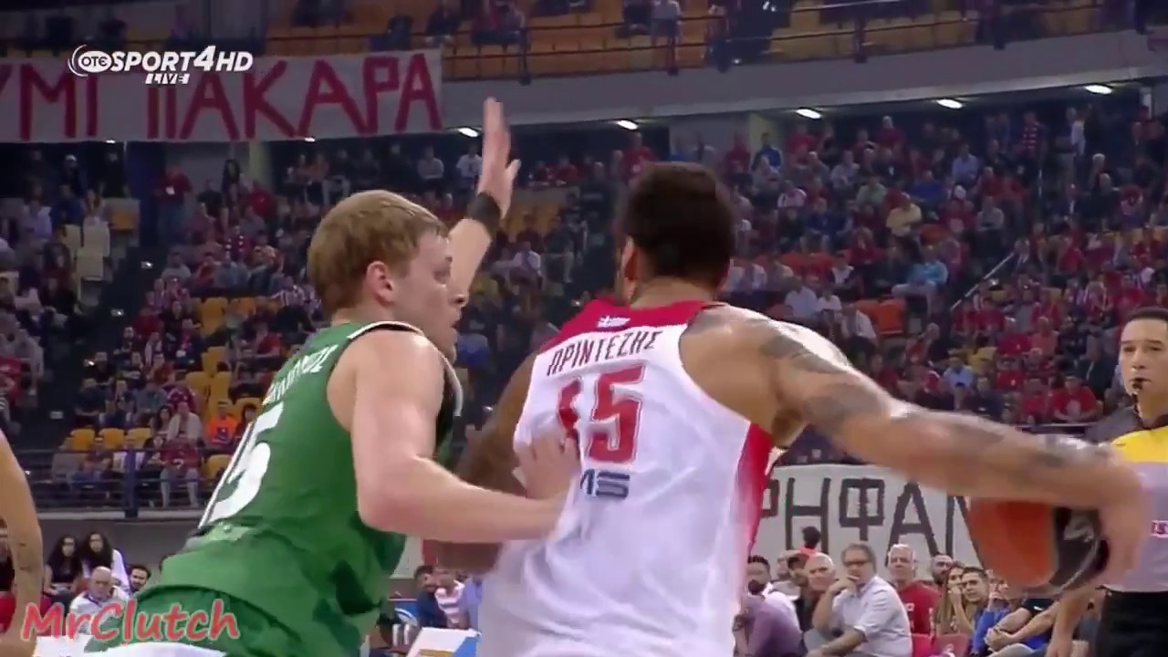 George Printezis post up game compilation - Best post up game in Europe