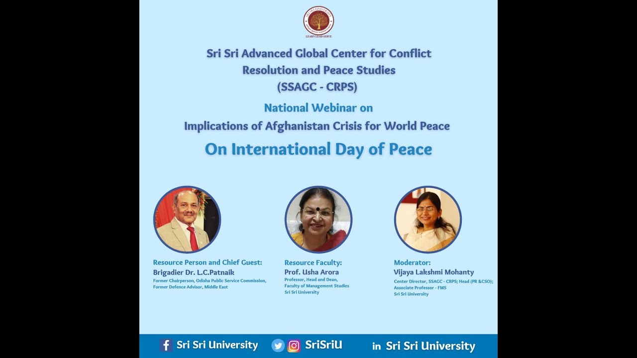 National Webinar on Implication of Afghanistan Crisis for World Peace
