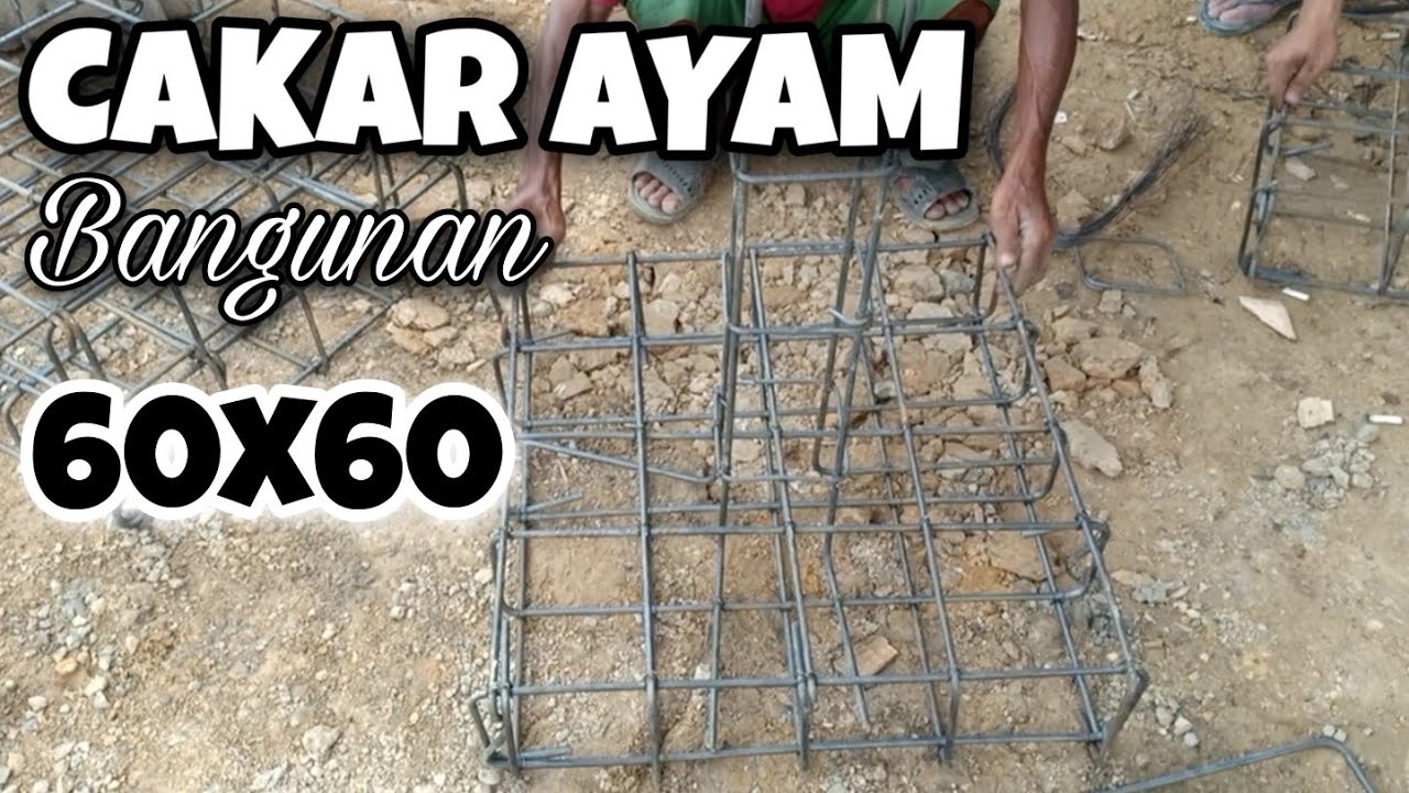 Cara buat Cakar Ayam 60x60 Bangunan