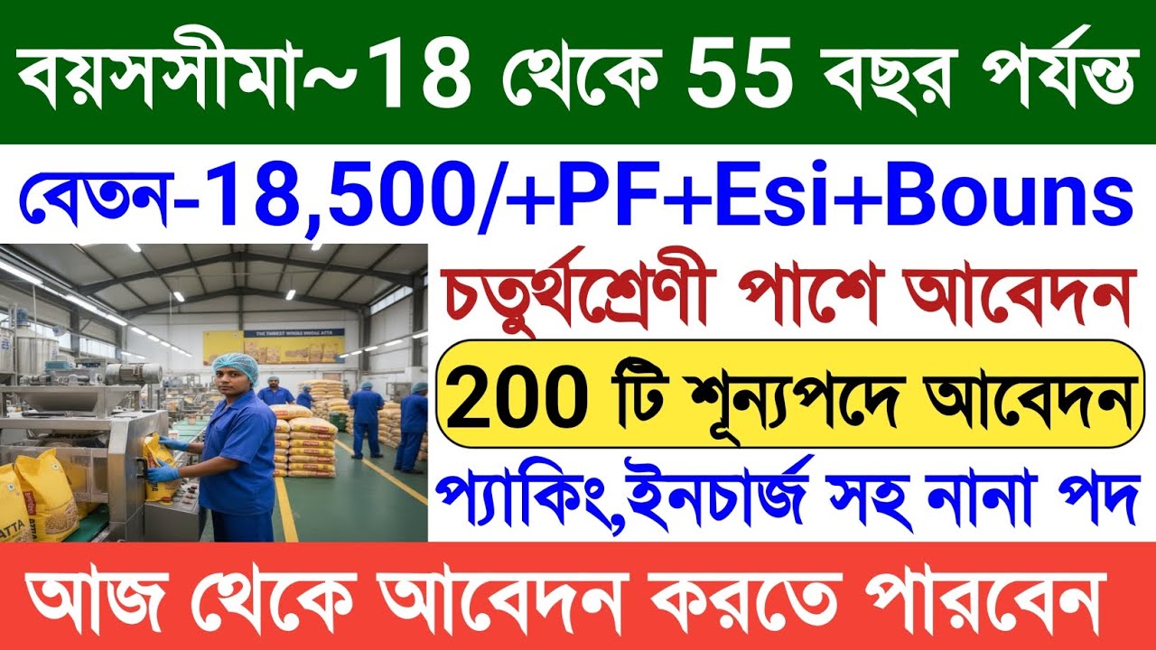 🛑কোম্পানিতে খাওয়া+থাকার সুবিধা|Ashirvaad Company Job Vacancy|Private Job Update|Job Vacancy 2025|
