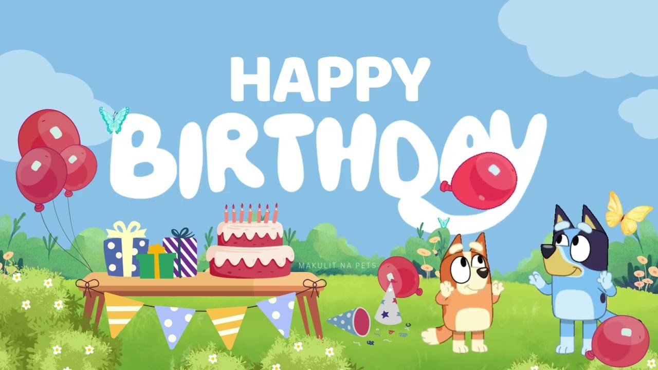 Bluey Birthday Theme | Background Display