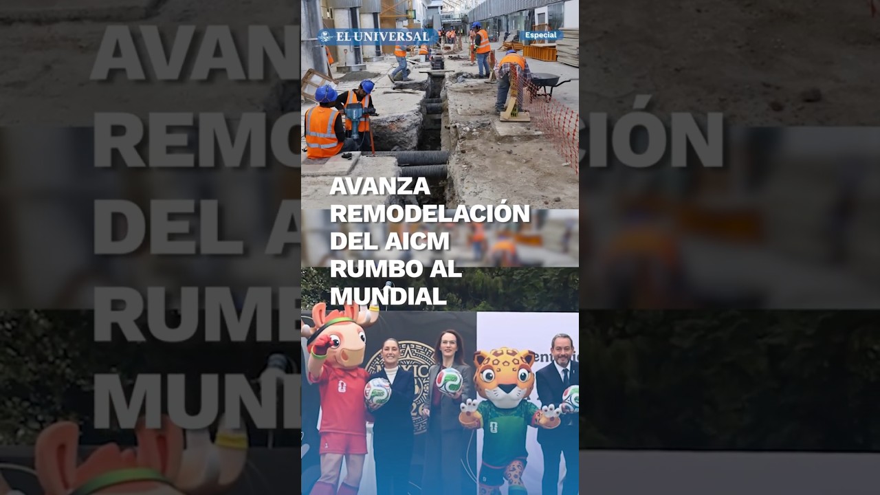 Avanzan obras en el AICM por Mundial 2026; revisan &aacute;reas de migraci&oacute;n #shorts