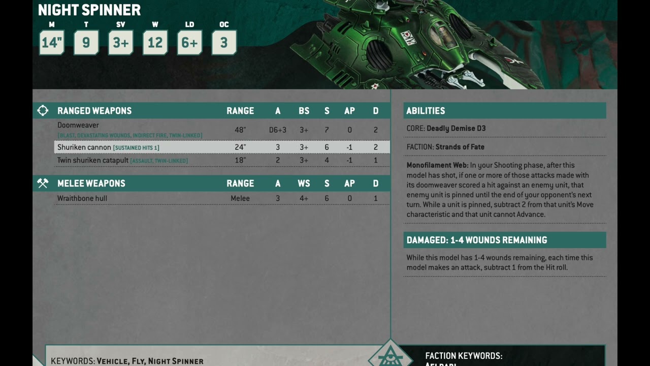 UNIT FOCUS: How to use Night Spinners in competitive 40k