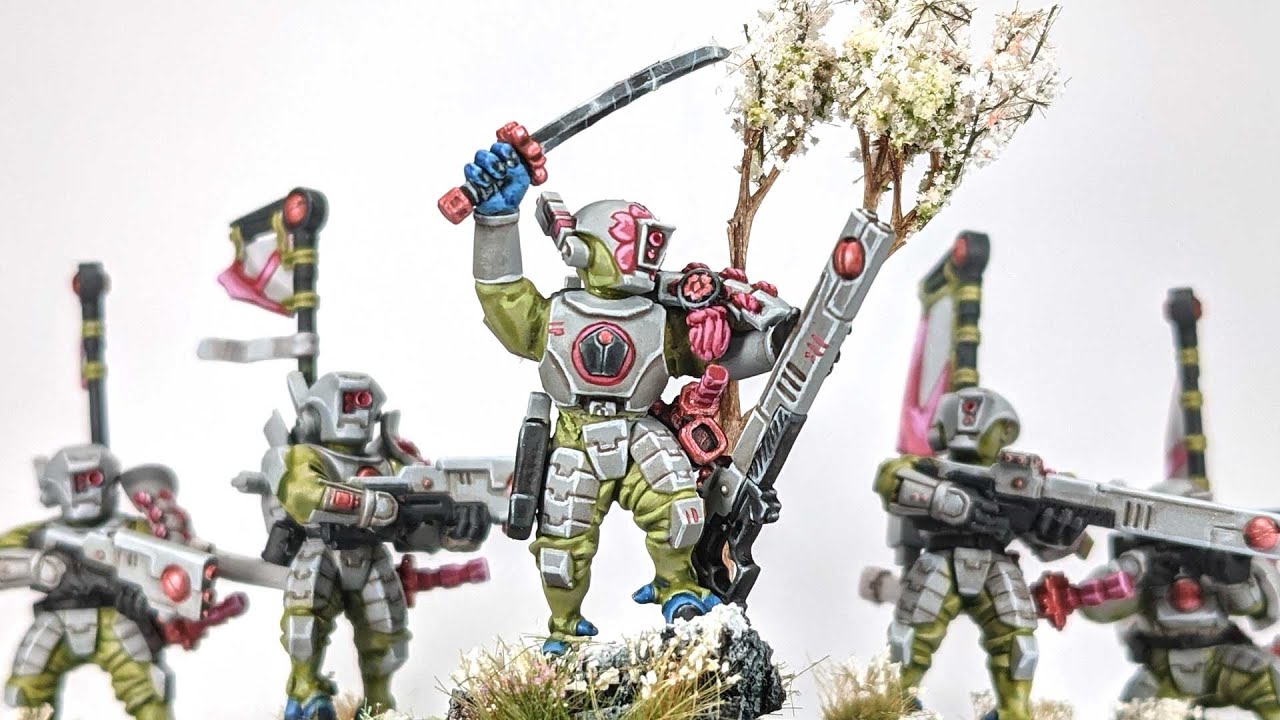 CUSTOM Samurai Tau for Warhammer 40k - The Sakura Sept