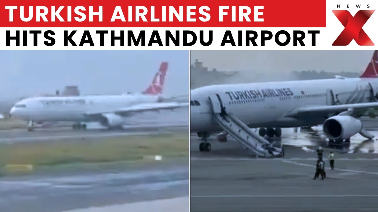 289 Lives at Risk! The Moment a Turkish Airlines Flight Caught Fire in Nepal - VIRAL VIDEO