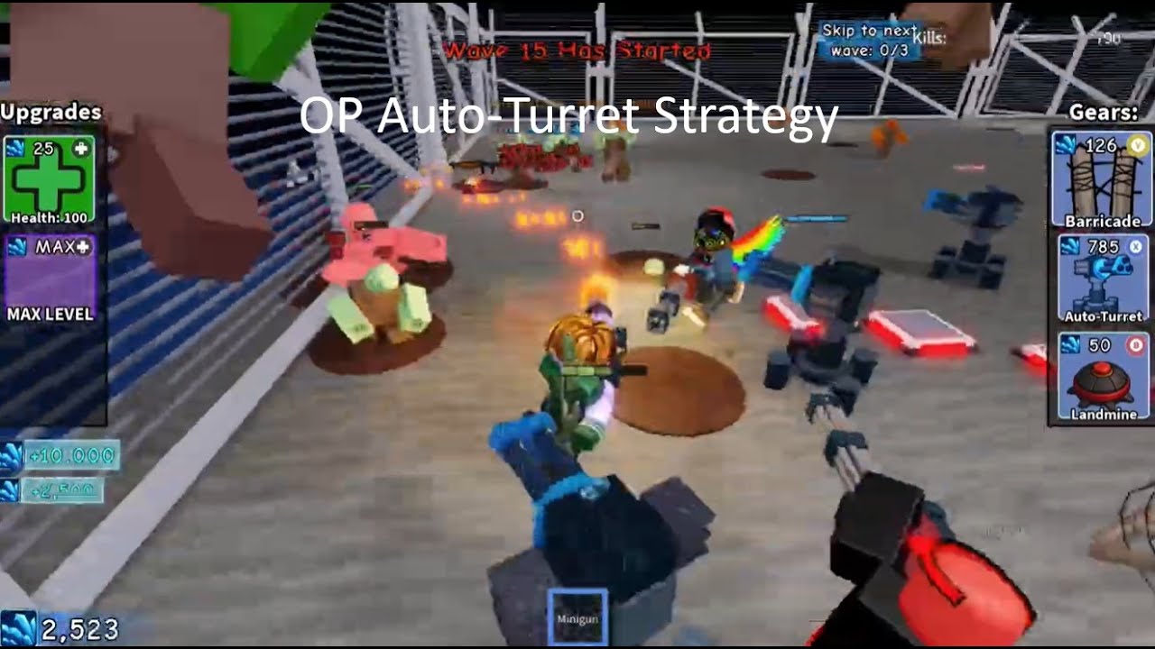 Zombie Survival Arena 1st run through, Check out this OP Strategy