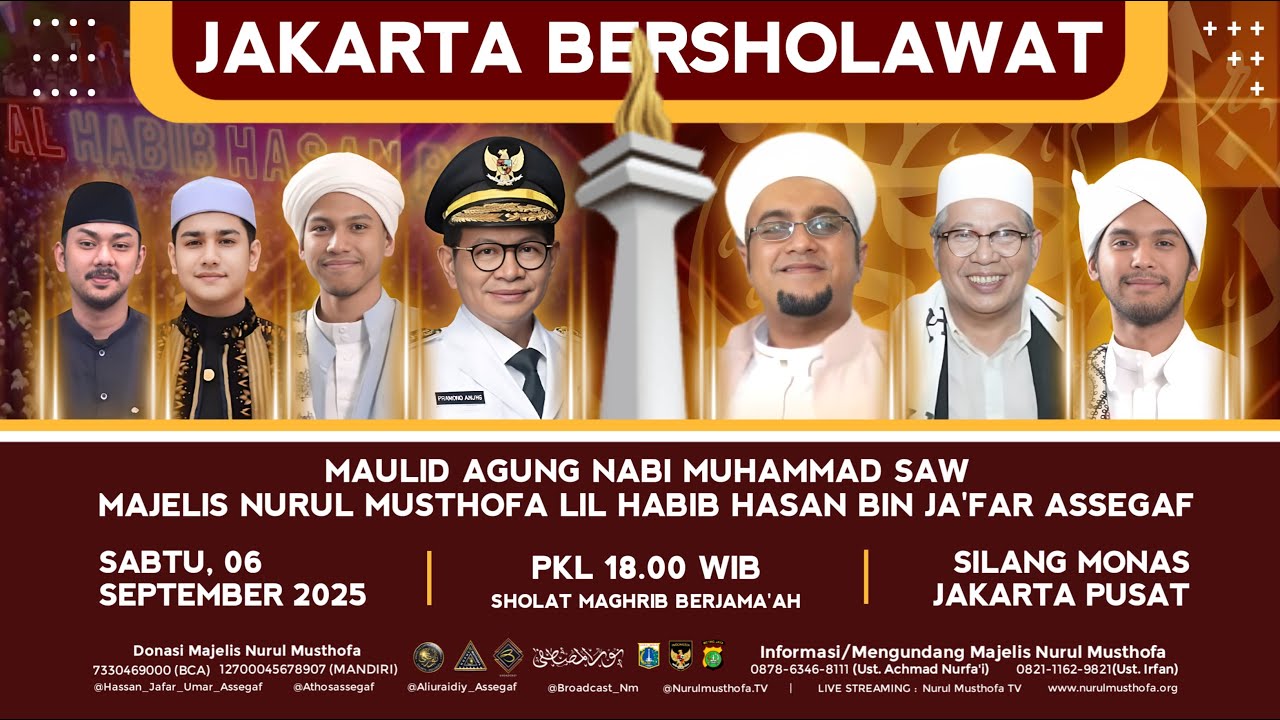 🔴 LIVE | JAKARTA BERSHOLAWAT  | JL MEDAN MERDEKA MONAS JAKARTA PUSAT  | Sabtu.,06 SEPTEMBER 2025