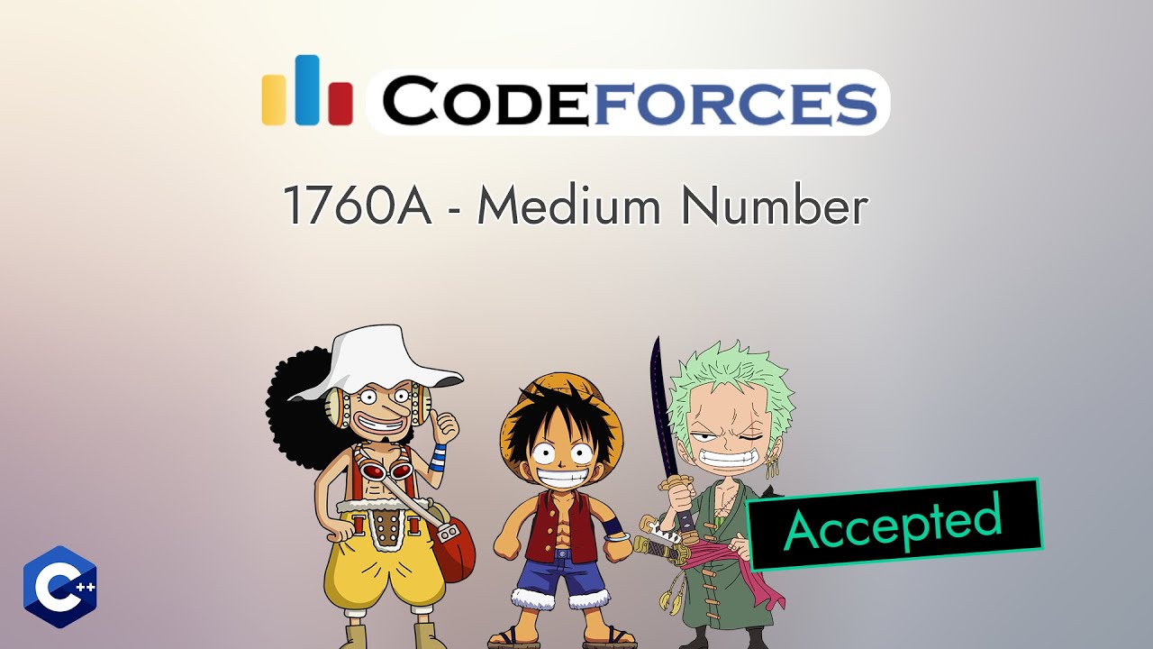 Codeforces 1760A - Medium Number | Detailed C++ Solution | TheCoDeveloper