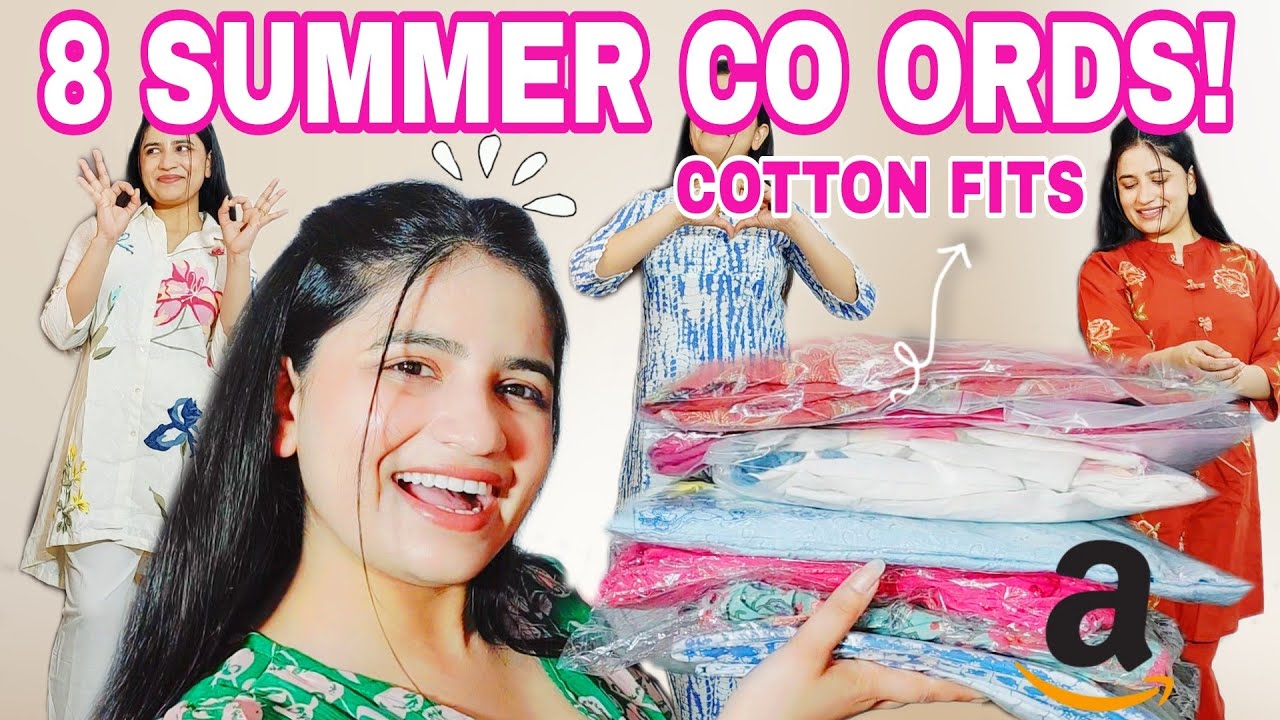 Amazon Cotton Kurta Set Haul ☀️ Outfit Ideas for Short Girls | Cotton Co-ord Set Haul women