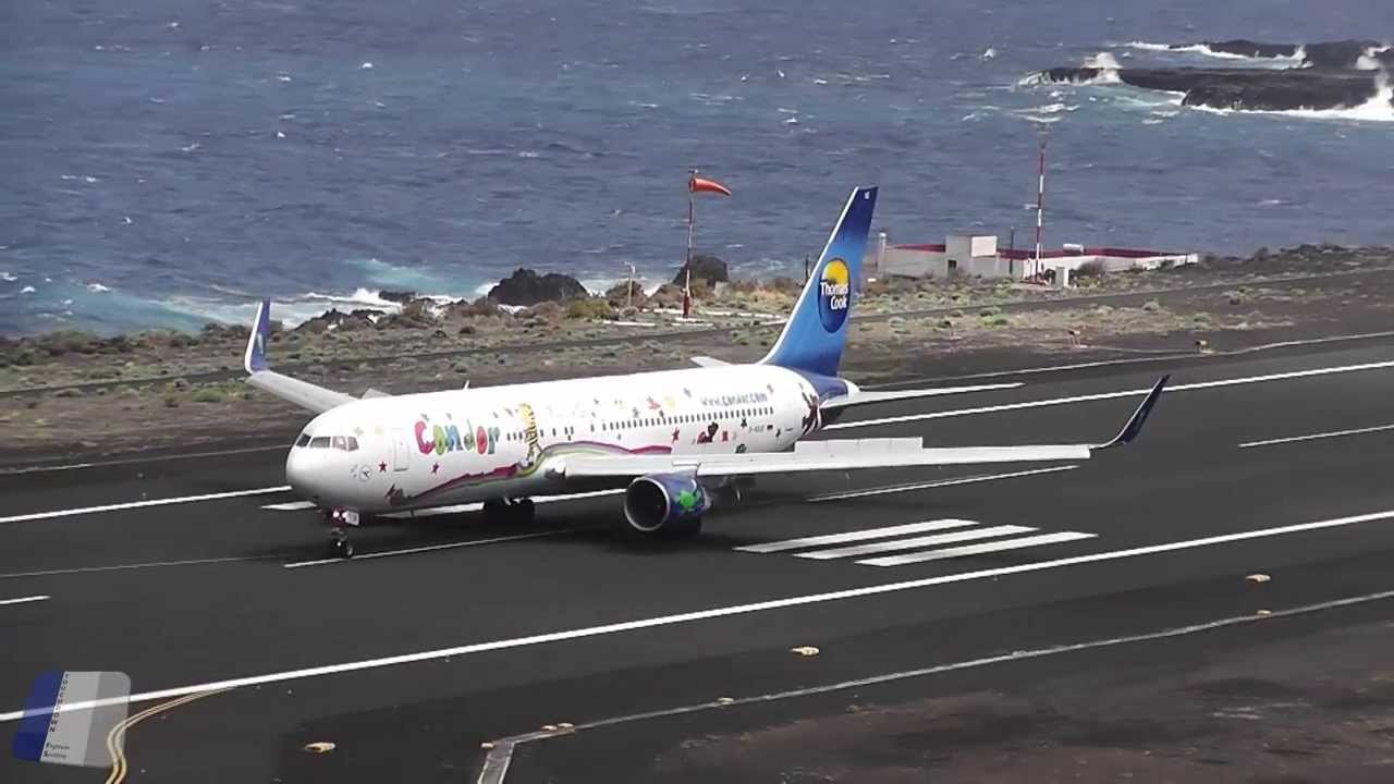 Condor B767-300 *JANOSCH LIVERY* landing and take off at La Palma [HD]