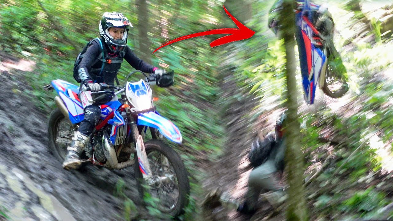She LAUNCHED Her Bike! - Hard Enduro Fails