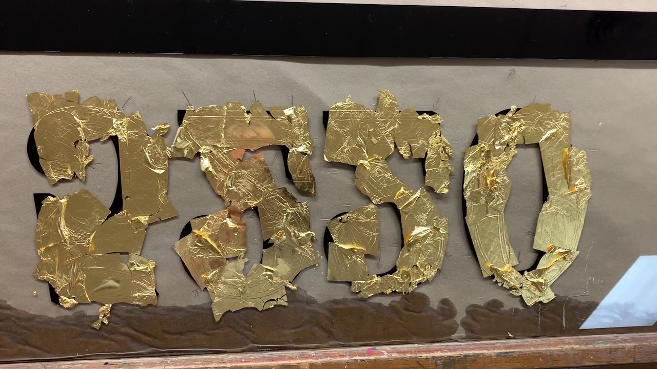 gold leaf house number tutorial - (for katie and riley)