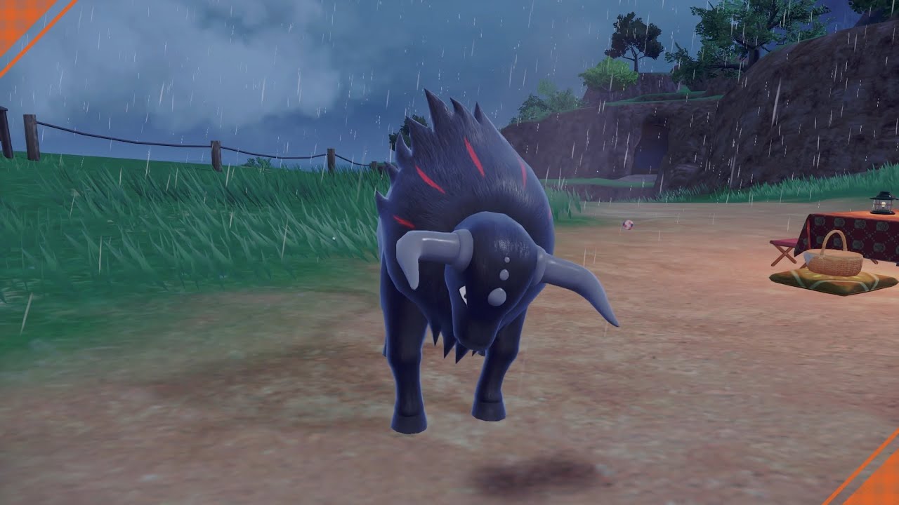 Shiny Paldean Blaze Breed Tauros in Pokémon Violet