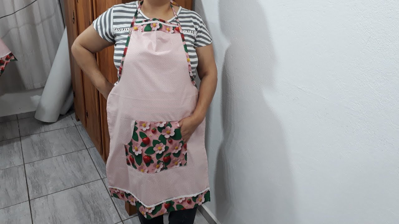 Como fazer um lindo modelo de Avental, fácil de fazer.